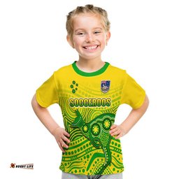 australia aboriginal soccer t shirt kangaroo socceroos art style