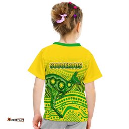 australia aboriginal soccer t shirt kangaroo socceroos art style