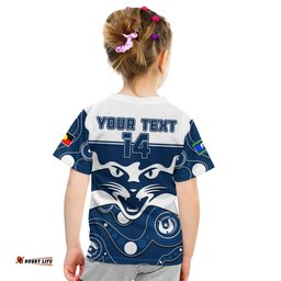 custom text and number geelong football naidoc 2023 t shirt cats for our elders indigenous art
