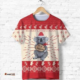 australia christmas t shirt koala t shirt merry christmas unisex