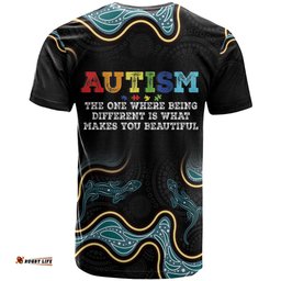 australia autism awareness 4 april aboriginal lizard t shirt