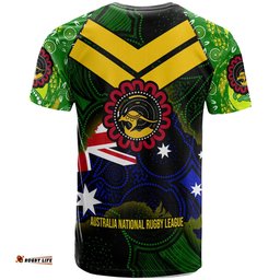 kangaroos rugby t shirt custom kangaroo national rugby league indigenous dreamtime player and number t shirtAmazing Aussie