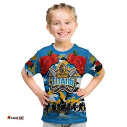anzac day t shirt titans army style