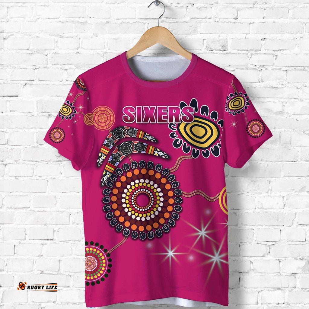 sydney t shirt sixers indigenous magenta