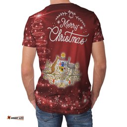 australia christmas t shirt australian coat of arms t shirt merry christmas unisex