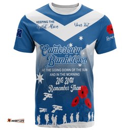 australia canterbury bankstown anzac custom t shirt keeping the spirit alive t shirt