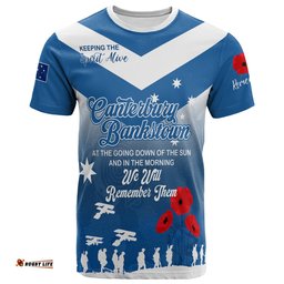australia canterbury bankstown anzac custom t shirt keeping the spirit alive t shirt