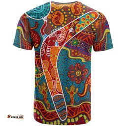 aboriginal t shirt indigenous boomerang