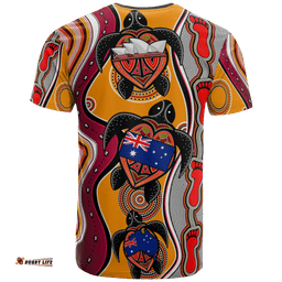 aboriginal t shirt turtle patterns aus flag opera sydney