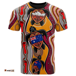 aboriginal t shirt turtle patterns aus flag opera sydney