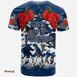 anzac day t shirt cowboys army style no1