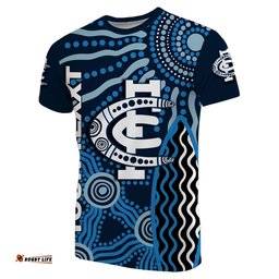custom personalisedcarlton blues t shirt aborigial