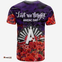 anzac day freo t shirt poppy flowers with army patterns