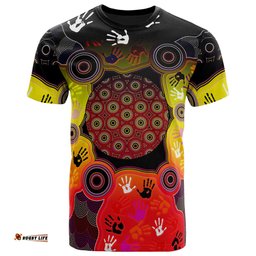 aboriginal t shirt indigenous circle dot painting hand art