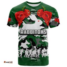 anzac day t shirt rabbitohs army style