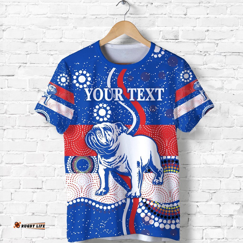 custom personalised western t shirt bulldogs unique indigenous