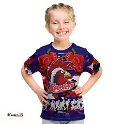 anzac day t shirt roosters army style