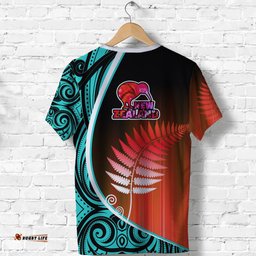 aotearoa rugby black maori t shirt kiwi and silver fern new zealand blue