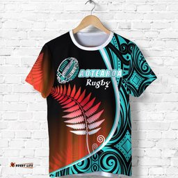 aotearoa rugby black maori t shirt kiwi and silver fern new zealand blue