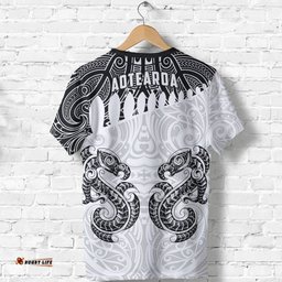 aotearoa t shirt maori manaia white