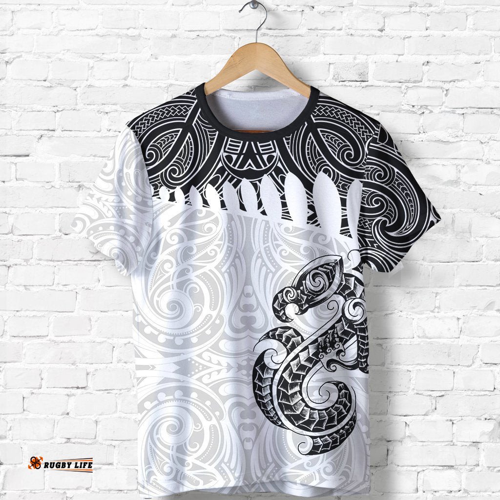 aotearoa t shirt maori manaia white