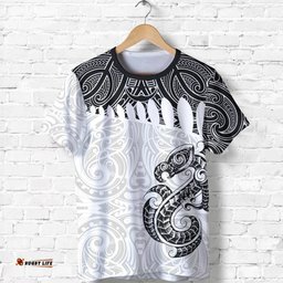 aotearoa t shirt maori manaia white