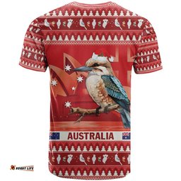 aussie kookaburra t shirt merry christmas red style