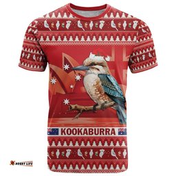 aussie kookaburra t shirt merry christmas red style