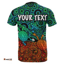 custom personalisedaboriginal circles t shirt turtle