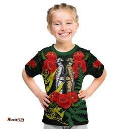 anzac day t shirt maori patterns green color