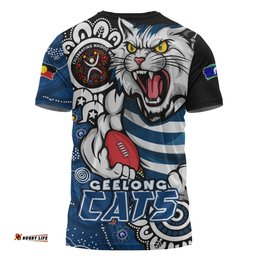 Amazing Aussie Geelong Cats Power Through Generations NAIDOC Edition T-shirt