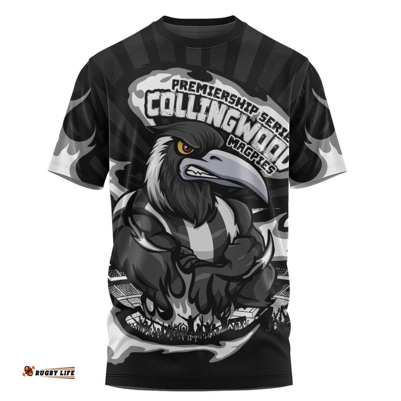 Amazing Aussie Collingwood Premiership Series Flame Edition T-shirt