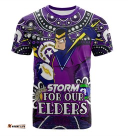 Amazing Aussie Melbourne Storm Naidoc Week Custom Melbourne Storm For Our Elders  T-shirt