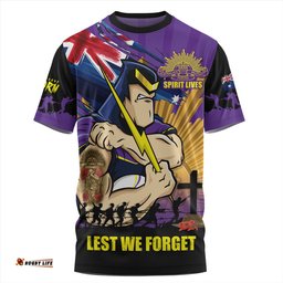 Amazing Aussie Melbourne Storm Fearless ANZAC Defender T-shirt