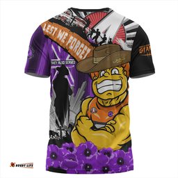 Amazing Aussie GWS GIANTS ANZAC Day Honor Purple Valor And Spirit T-shirt