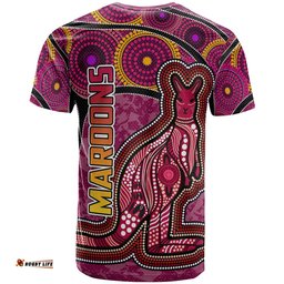 Amazing Aussie Maroons Rugby Custom Maroons Kangaroo  T-shirt