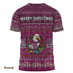 Amazing Aussie Manly Warringah Sea Eagles Christmas Custom Aussie Chrissie Spirit  T-shirt