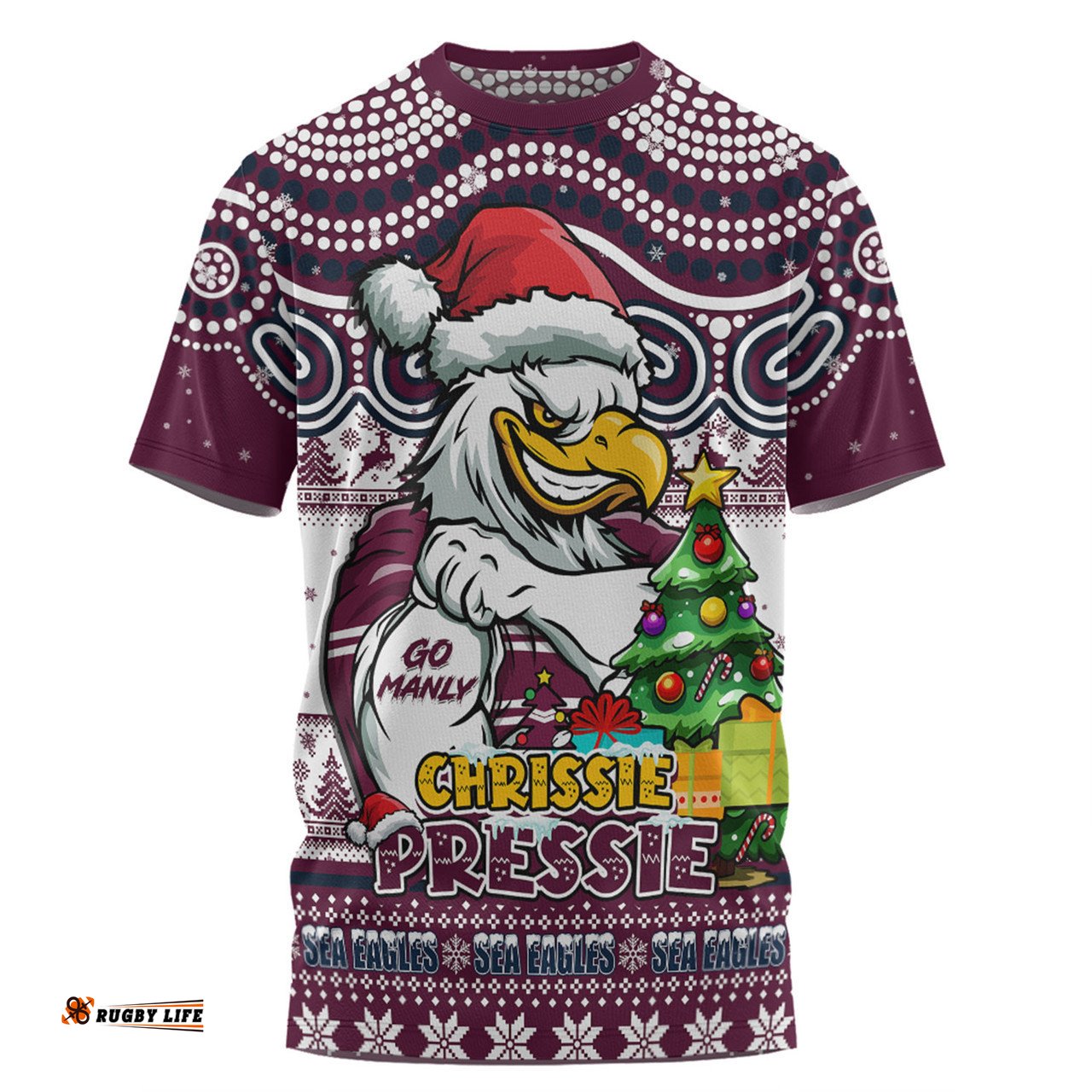 Amazing Aussie Manly Warringah Sea Eagles Aussie Ugly Christmas For Die Hard Fan Supporters T-shirt