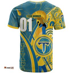 Amazing Aussie Gold Coast Titans Custom Titans In Culture Player And Number Woman  T-shirt
