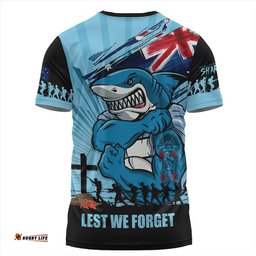 Amazing Aussie Cronulla Sutherland Sharks Fearless ANZAC Defender T-shirt