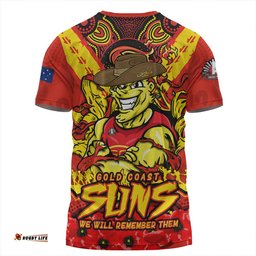 Amazing Aussie Gold Coast SUNS Ripped Legacy Of The Game The ANZAC Spirit Lives On T-shirt