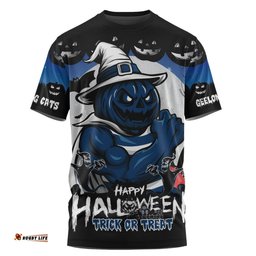 Amazing Aussie Geelong Cats Dark Pumpkin Halloween Spirit T-shirt