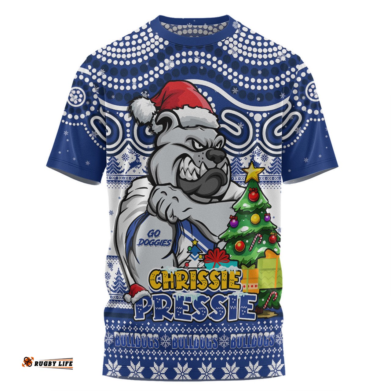 Amazing Aussie Canterbury Bankstown Bulldogs Aussie Ugly Christmas For Die Hard Fan Supporters T-shirt