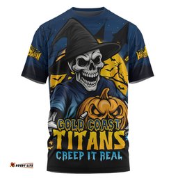 Amazing Aussie Gold Coast Titans Dark Moon Rugby Halloween Battle Edition T-shirt