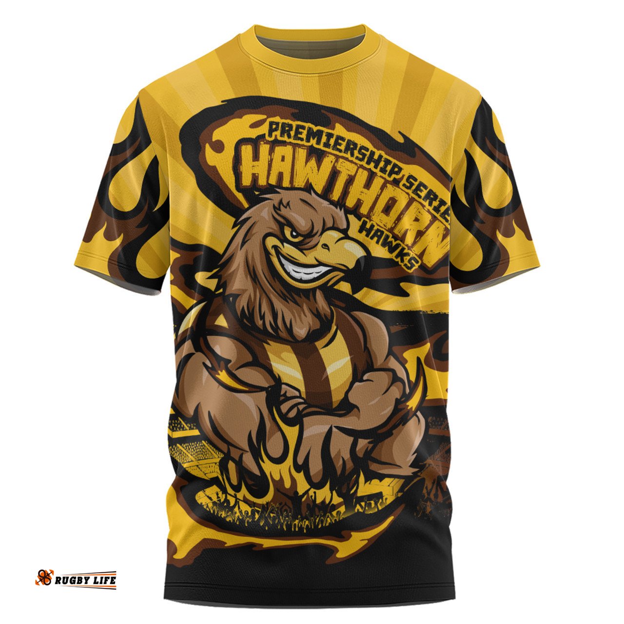 Amazing Aussie Hawthorn Premiership Series Flame Edition T-shirt