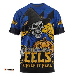 Amazing Aussie Parramatta Eels Dark Moon Rugby Halloween Battle Edition T-shirt