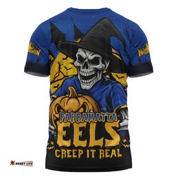 Amazing Aussie Parramatta Eels Dark Moon Rugby Halloween Battle Edition T-shirt