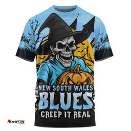 Amazing Aussie New South Wales Blues Dark Moon Rugby Halloween Battle Edition T-shirt
