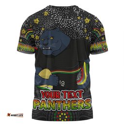 Amazing Aussie Penrith Panthers Custom Custom With Aboriginal Inspired Style Of Dot Painting Patterns  T-shirt