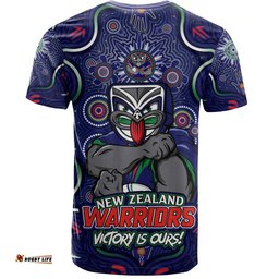Amazing Aussie New Zealand Warriors Aboriginal Pattern Inspired Victory Is Ours T-shirt